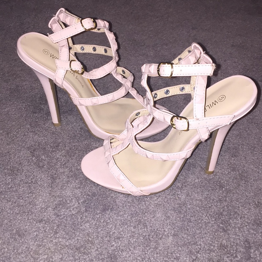 Charlotte russe pink high heels size 5 .